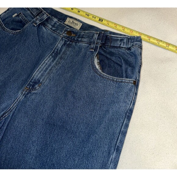 L.L. Bean Men's Comfort Waist Jeans 36x28 Blue Denim Classic Straight Leg - Picture 12 of 13